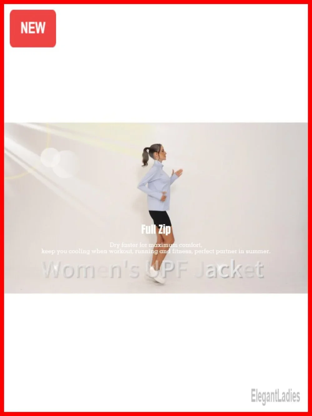 Women's Lightweight Athletic Jacket UPF 50+ Long Sleeve Sun Shirt Zip Up